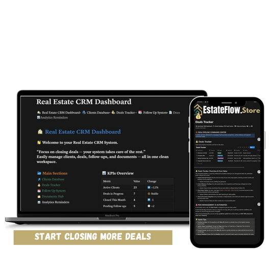 EstateFlow CRM for Real Estate Professionals  | One-time purchase